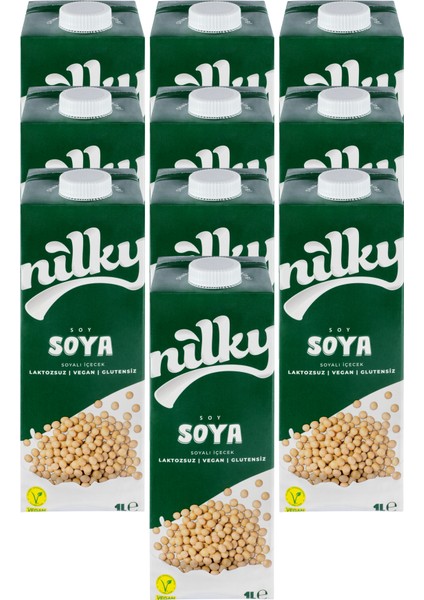 Soya Sütü Laktosuz Vegan Glütensiz 10X1