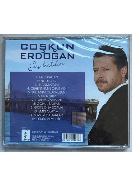 Coşkun Erdoğan Geç Kaldım CD (Jelatininde Sıfır Orijinal Dönem Baskı Cd) fiyatları