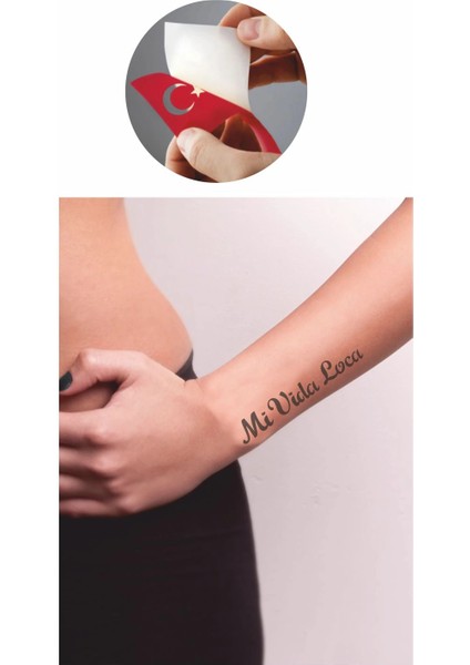 Benim Çılgın Hayatım(Ispanyolca) Tattoo Geçici Dövme Şablonları Kına Kalıpları fiyatları