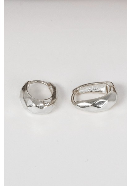 925 Ayar Gümüş Altın Yaldızlı Desenli Italyan Modeli U Halka Küpe SGTL13071RODAJ fırsatları