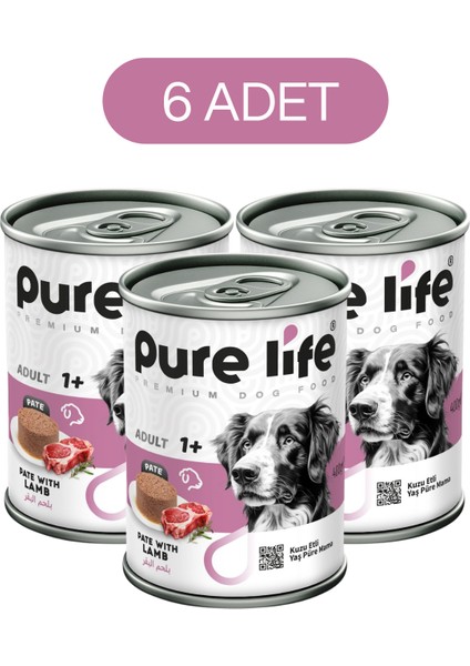 Kuzu Etli 400 Gr. Yetişkin Konserve Köpek Maması