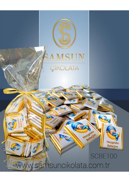 Angelo Chocolate 72 Adet İsim Kuşaklı Erkek Bebek Çikolatası