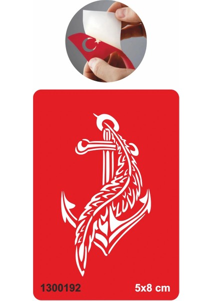 Deniz Tutkusu Çapa Tattoo Geçici Dövme Şablonları Kına Kalıpları