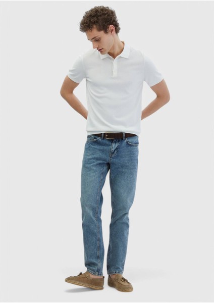 Beyaz Polo Yaka Düz Örgü Triko fiyatları
