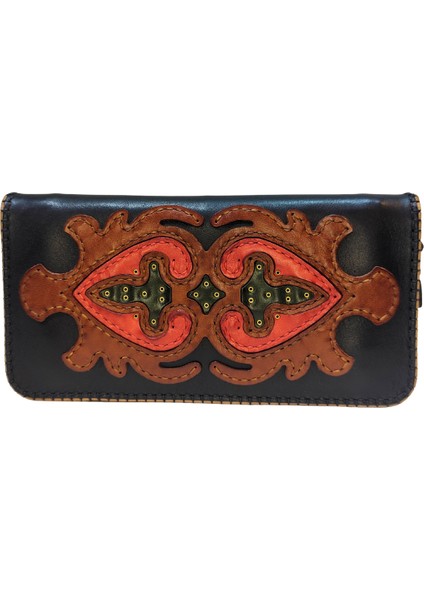 El Yapımı (Handmade) Çok Bölmeli Hakiki Deri Kadın Cüzdan Isfahan 40020