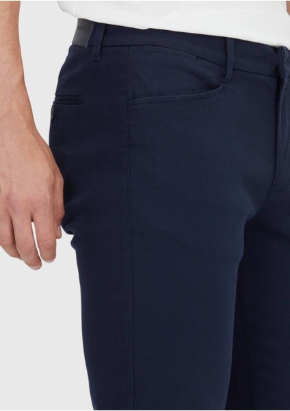 Lacivert Düz Dokuma Regular Fit Casual Pamuk Karışımlı Pantolon modelleri