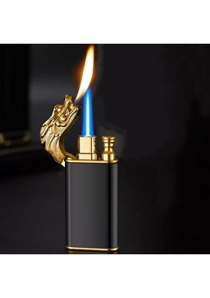 Ejderha Figürlü Çift Alev Çakmak