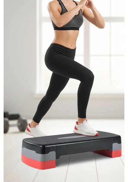 Step Tahtası 2 Kademeli ve Atlama Ipi | Aerobik Kardiyo Egzersiz, Evde Spor Fitness Aleti