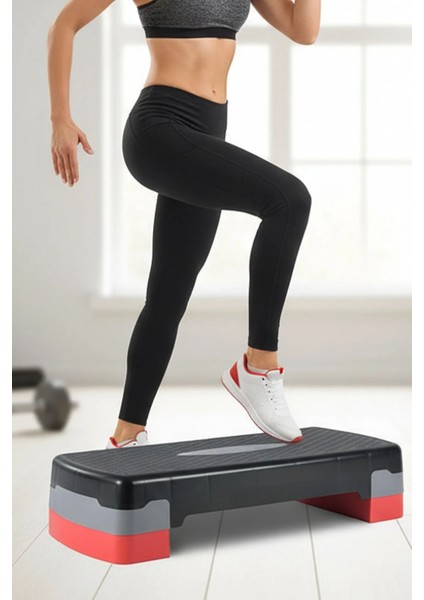 Step Tahtası 2 Kademeli ve Atlama Ipi | Aerobik Kardiyo Egzersiz, Evde Spor Fitness Aleti
