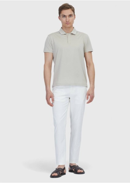 Bej Düz Polo Yaka %100 Pamuk T-Shirt fiyatları