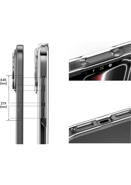 Apple iPhone 17 Pro ile Uyumlu Kapak Süper Silikon Şeffaf Kılıf fırsatları