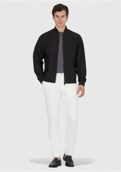 Siyah Regular Fit Dik Yaka Casual Dokuma Mont fiyatları