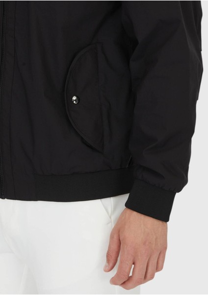 Siyah Regular Fit Dik Yaka Casual Dokuma Mont indirimleri