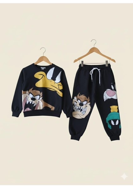 Erkek Çocuk Karakter Baskılı Eşofman Takımı (Sweatshirt + ALT)-57076