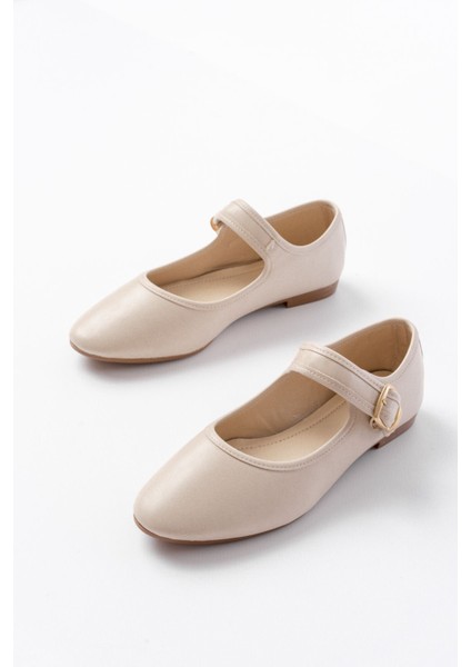 2606 Bej Baretli Günlük Bayan Ayakkabı indirimleri