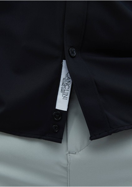 Siyah Düz Regular Fit Dokuma Klasik Gömlek indirimleri