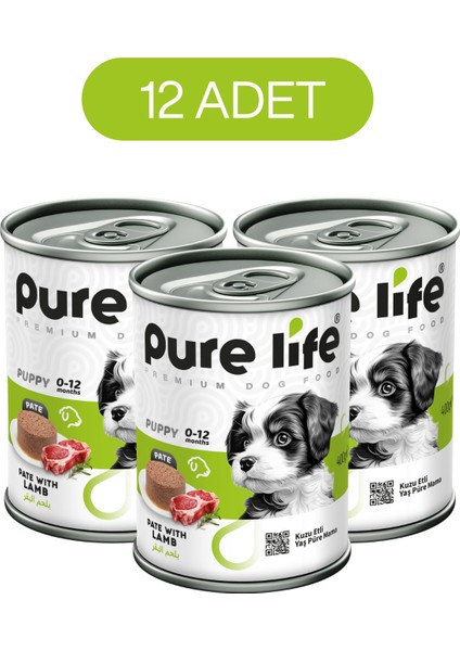 Kuzu Etli 400 Gr. Yavru Konserve Köpek Maması