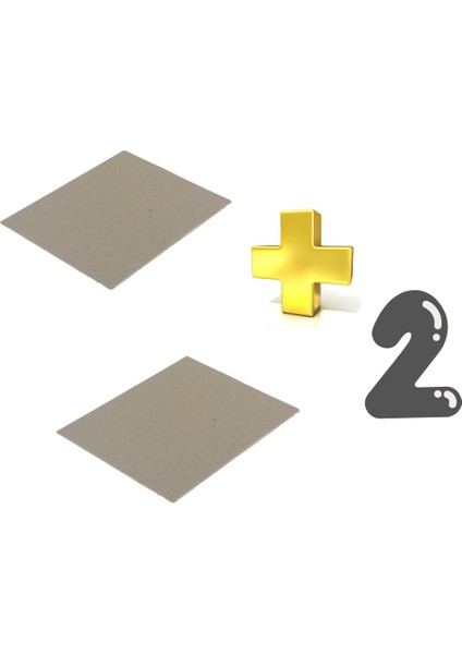 Universal Mikrodalga Fırın Yansıtıcı Plaka 13 x 16 cm - 2 Adet
