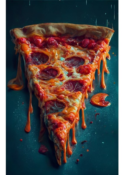 Pizza Dilimi V23 Ev Duvar Salon Güzellik Salonu Ofis Dükkan Dekarasyon Kanvas Tablo fiyatları