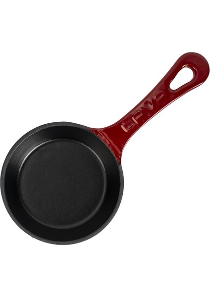 Döküm Yuvarlak Kızartma Tavası Yekpare Saplı. ÇAP(Ø)12CM.-BORDO modelleri