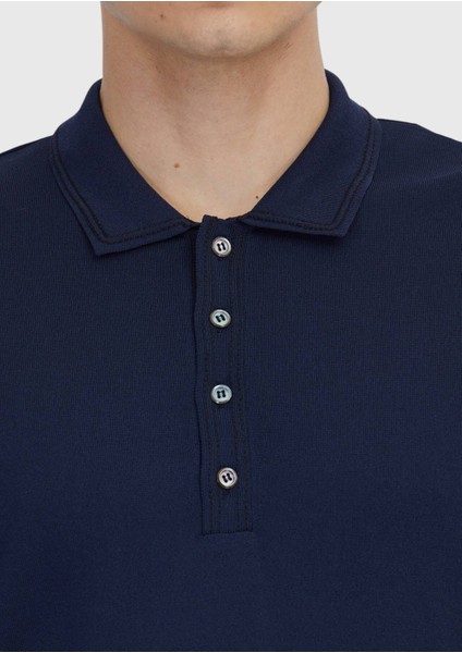 Lacivert Polo Yaka Düz Örgü Triko fırsatları