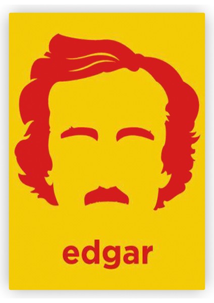 Edgar Allan Poe Minimalist İllüstrasyon Ahşap Poster 20x29 cm