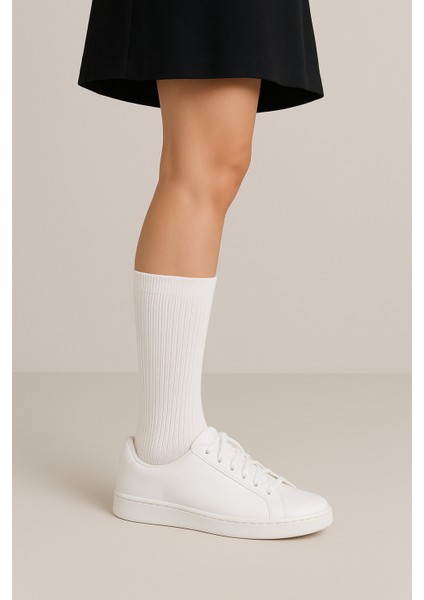 Dizaltı Spor Çorabı 2’li Paket Siyah & Beyaz – Tamamen Havlu Iç Yapı Dikişsiz modelleri