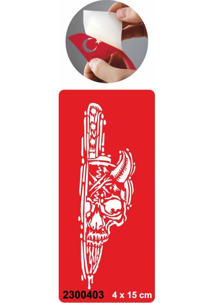 Ölüm Günü Iskelet Kuru Kafa Tattoo Geçici Dövme Şablonları Kına Kalıpları