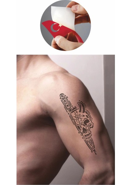 Ölüm Günü Iskelet Kuru Kafa Tattoo Geçici Dövme Şablonları Kına Kalıpları fiyatları