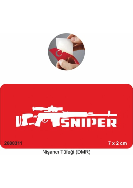 Sniper Silah Tattoo Geçici Dövme Şablonları Kına Kalıpları
