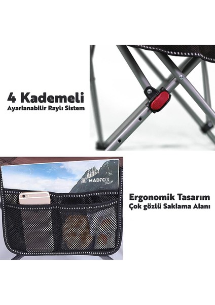 Prowler 3 Kademeli Yatabilen Kamp Sandalyesi Green/black modelleri