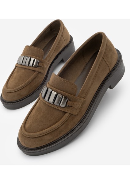 Kadın Loafer Makosen Tokalı Günlük Ayakkabı Vilyum