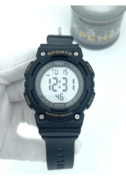 Dijital 8111 Model Siyah Gümüş +2 Renk Kronometre-Alarmlı 5ATM Su Geçirmez Kol Saati modelleri