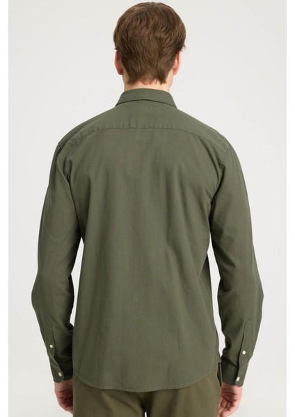 LS Gömlek Haki Erkek Gömlek