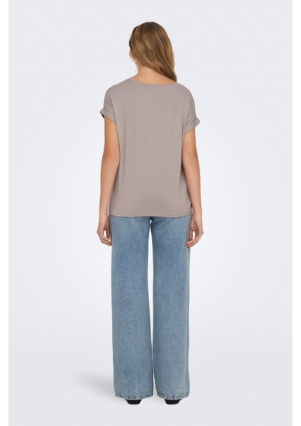 ONLMOSTER S/S O-NECK TOP Pembe Kadın Kısa Kol T-Shirt