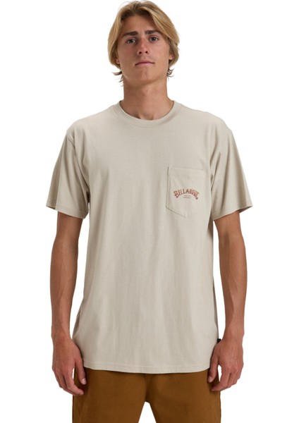 STACKED ARCH PKT Pembe Erkek Kısa Kol T-Shirt