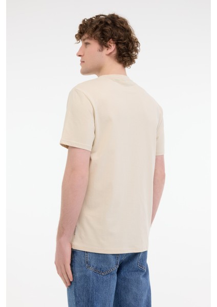 Onslevı Lıfe Reg Text Bej Erkek T-Shirt 22028147