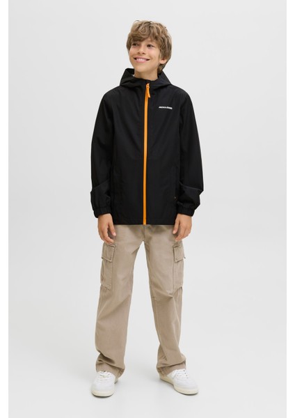 JJEFLYNN RAIN JACKET SN J Siyah Erkek Çocuk Ceket