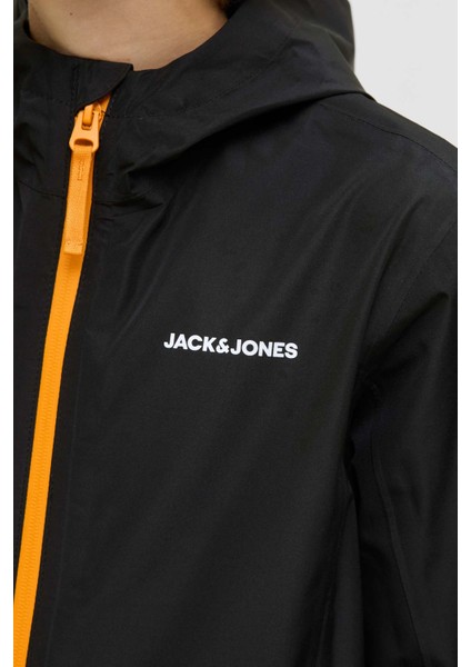 JJEFLYNN RAIN JACKET SN J Siyah Erkek Çocuk Ceket