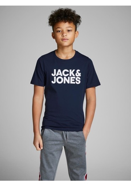 JJECORP LOGO TEE SS O-NEC Lacivert Erkek Çocuk Kısa Kol T-Shirt