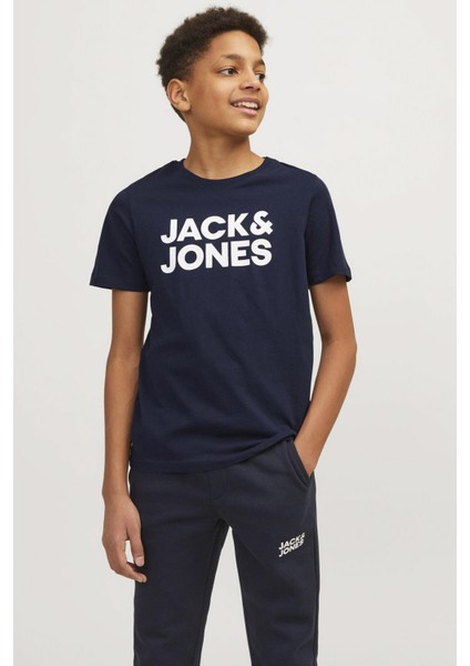 JJECORP LOGO TEE SS O-NEC Lacivert Erkek Çocuk Kısa Kol T-Shirt