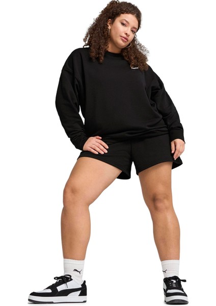 ESS Small No. 1 Logo Rela Siyah Kadın Sweatshirt