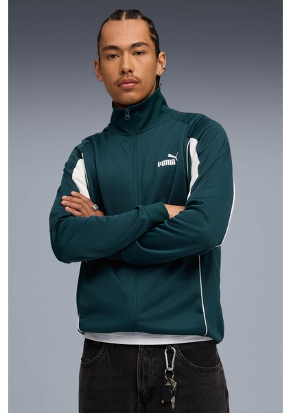 Sport Poly Track Jac Yeşil Erkek Fermuarlı Sweatshirt