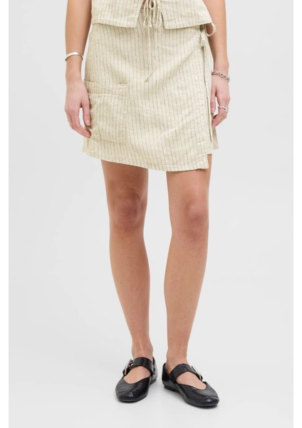 Jjxx JXSIRI SUMMER HW WRAP GRI Kadın Etek