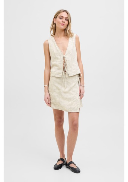 Jjxx JXSIRI SUMMER HW WRAP GRI Kadın Etek