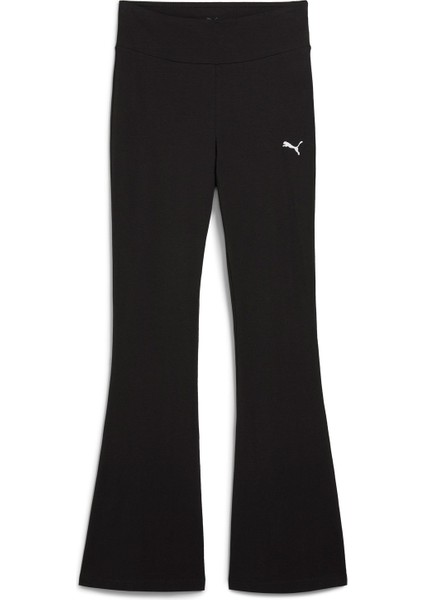 ESS High-Waist Flared Leg Siyah Kadın Eşofman Altı