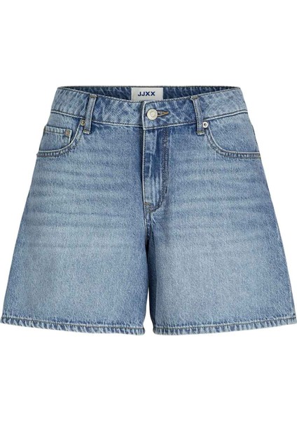 Jjxx JXLAURA SHORT MW DENIM SH Mavi Kadın Uzun Kollu Gömlek
