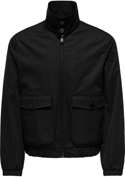 Only&sons Onsron Harrıngton Jacket Siyah Erkek Ceket