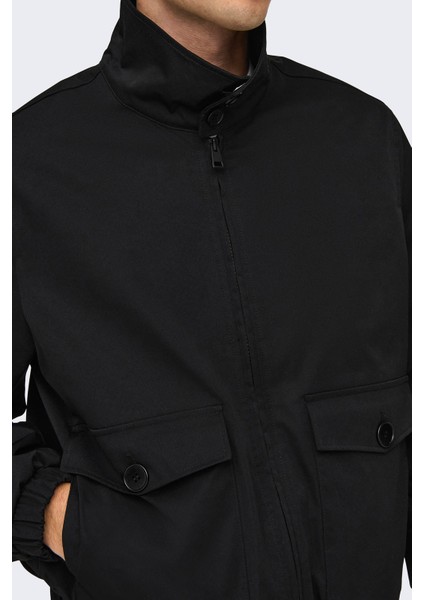 Only&sons Onsron Harrıngton Jacket Siyah Erkek Ceket