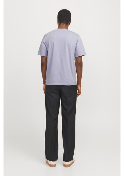 JJEORGANIC BASIC TEE SS Lila Erkek Kısa Kol T-Shirt